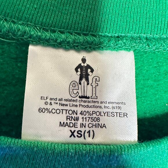 Ugly Christmas Sweater Buddy the Elf LIGHTS UP Tinsel Xmas Party Winner Size XS - Picture 2 of 5